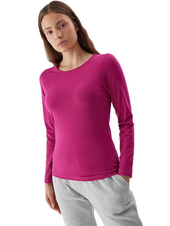 4F Γυναικεία Αθλητική Μπλούζα Μακρυμάνικη Ροζ