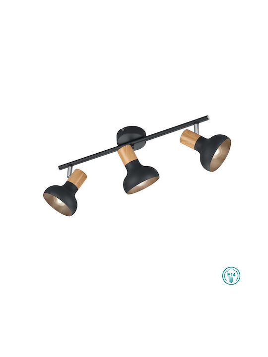 Trio Lighting Triple Spot with Socket E14 in Bl...
