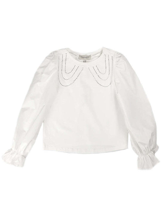 Twinset Kids Blouse Long Sleeve White