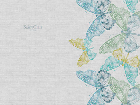 Saint Clair Σουπλά Υφασμάτινο Μπλε 45x33cm