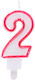 Tpster Geburtstagskerze Nummer "2" Bunt 22629