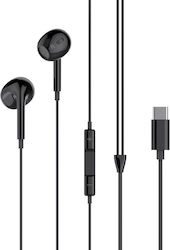 XO Ep74 Earbuds Freisprecheinrichtung Kopfhörer mit Stecker USB-C Schwarz