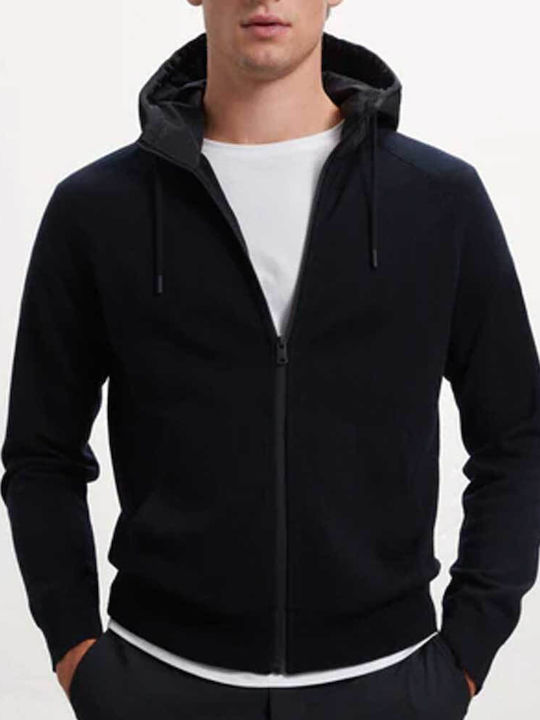 Ecoalf Men's Sweatshirt Jacket with Hood Black