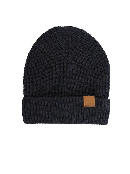 Dors Beanie Unisex Σκούφος Πλεκτός σε Μαύρο χρώμα