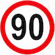 Speed Limit Sticker 90 15cm 1pc