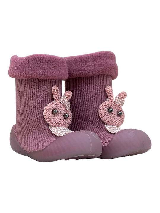 Childrenland Kinderstrümpfe Hausschuh-Socken Rosa