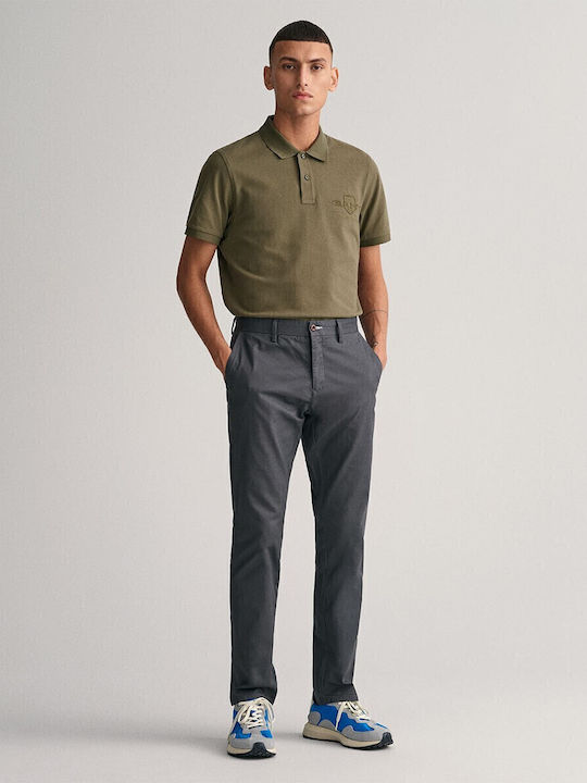 Gant Trousers Chino in Slim Fit Gray