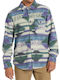 Furnace Long-sleeved Flannel Shirt Blue