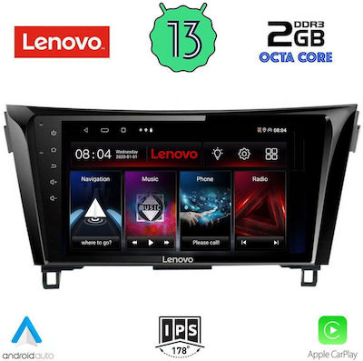 Lenovo Sistem Audio Auto pentru Nissan Qashqai 2014> (Bluetooth/USB/WiFi/GPS/Apple-Carplay/Android-Auto) cu Ecran Tactil 10"