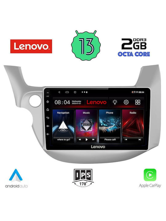 Lenovo Ηχοσύστημα Αυτοκινήτου για Honda Jazz 2008-2012 (Bluetooth/USB/WiFi/GPS/Apple-Carplay/Android-Auto) με Οθόνη Αφής 10"