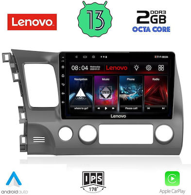 Lenovo Ηχοσύστημα Αυτοκινήτου για Honda Civic 2006-2012 (Bluetooth/USB/WiFi/GPS/Apple-Carplay/Android-Auto) με Οθόνη Αφής 10"