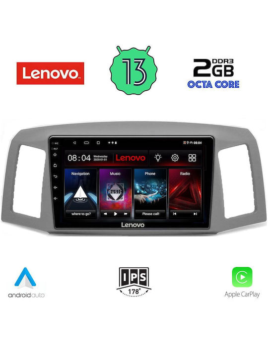 Lenovo Ηχοσύστημα Αυτοκινήτου για Jeep Grand Cherokee 2005-2007 (Bluetooth/USB/WiFi/GPS/Apple-Carplay/Android-Auto) με Οθόνη Αφής 10"