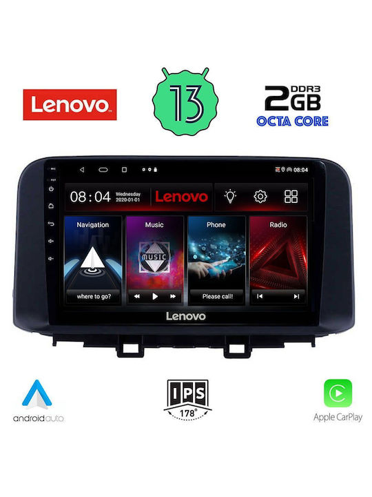 Lenovo Ηχοσύστημα Αυτοκινήτου για Hyundai Kona 2017> (Bluetooth/USB/WiFi/GPS/Apple-Carplay/Android-Auto) με Οθόνη Αφής 10"