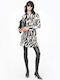 Mini Rochie-Cămașă Animal Print