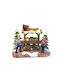 Weihnachts- Beleuchtete Dekorative Darstellung mit Batterie mit Musik und Bewegung 17.5x12x10.5cm