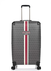 Guess Mildred Travel Μεγάλη Βαλίτσα Ταξιδιού Σκληρή Taupe με 4 Ρόδες Ύψους 76εκ.