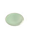 XM-Casa Plate Shallow Oval made of Porcelain Green 26x26cm