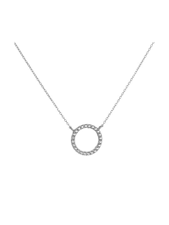 Ioannis Kosmima Necklace from White Gold 14K with Zircon