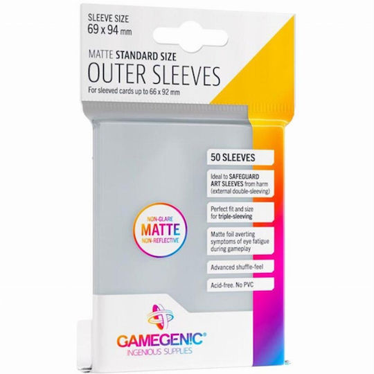 Gamegenic Outer Sleeves Non-Glare Matte Clear 69x94mm GGS10129ML