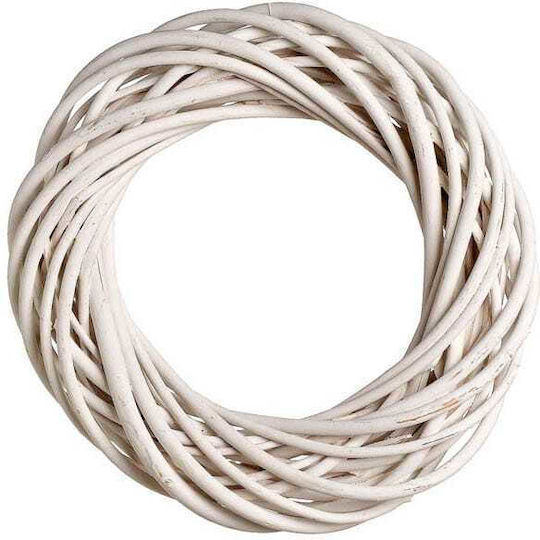 Palma Emporio Wooden Decorative Wreath for DIY Crafts White 30x8cm