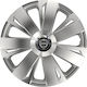 Versaco Car Hubcap Set Energy Rc with Lancia Emblem 15" 4pcs Silver