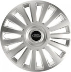 Versaco Set de tăvi pentru jante auto cu emblema Ford 4buc 16" Silver