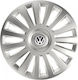 Versaco Car Hubcap Set Luxury with VW Emblem 16" 4pcs Silver