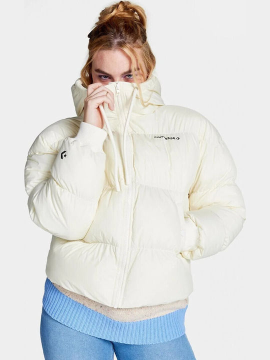Converse Jachetă Puffer Alb