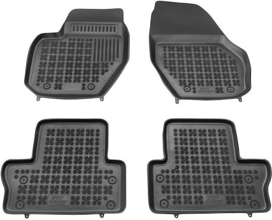 Sahler Set of Front and Rear Mats 4pcs Tray Type for Volvo S60 2008+ Black