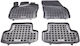 Sahler Set of Front and Rear Mats 4pcs Tray Type for Skoda Karoq 2017+ Black