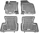 Sahler Set of Front and Rear Mats 4pcs Tray Type for Kia Rio 2005-2011 Black