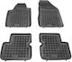 Sahler Set of Front and Rear Mats 4pcs Tray Type for Fiat Bravo 2007+ Black