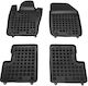Sahler Set of Front and Rear Mats 4pcs Tray Type for Fiat 500X 2014+ Black