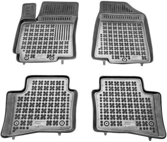 Sahler Set of Front and Rear Mats 4pcs Tray Type for Kia Rio 2011-2017 Black