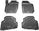 Sahler Set of Front and Rear Mats 4pcs Tray Type for Skoda Fabia 2007-2014 Black