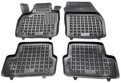 Sahler Set of Front and Rear Mats 4pcs Tray Type for Seat Ibiza 2017+ Black