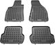 Sahler Set of Front and Rear Mats 4pcs Tray Type for Seat Exeo 2008+ Black