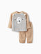 Zippy Set Top & Bottom Kids Winter Fleece Pyjamas Multicolour