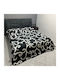 Olia Home Samtige Übergröße Decke 220x240cm Schwarz