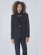 BSB Women's Waisted Blazer Black