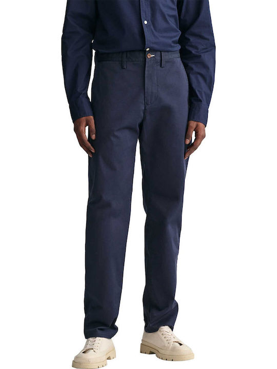 Trousers Chino Elastic in Regular Fit Navy Blue