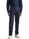 Trousers Chino Elastic in Regular Fit Navy Blue