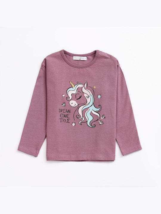 Funky Kids Blouse Long Sleeve Purple