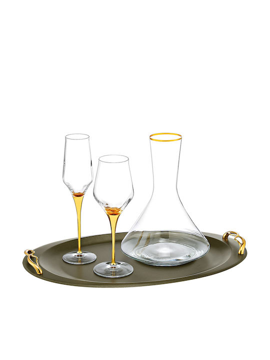 Novaker Best Man Set Glass / Metallic Brown 3pcs