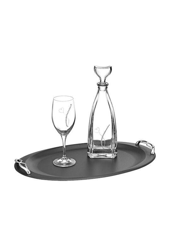 Novaker Set Naș Sticlă / Metalic Gri 3buc