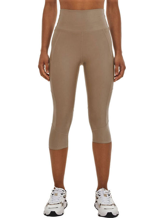 Women's Capri Training Legging Beige