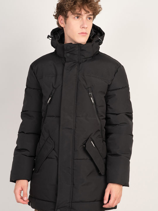 Rebase Men's Winter Parka Jacket Black