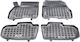 Sahler Set of Front and Rear Mats 4pcs Tray Type for Nissan Leaf 2017+ Black