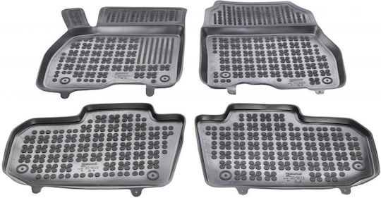 Sahler Set of Front and Rear Mats 4pcs Tray Type for Nissan Leaf 2017+ Black