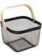 eBest Storage Basket Black 24x24x17cm 1pcs